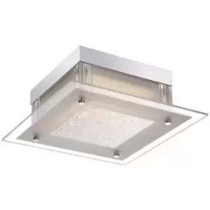 Netlighting Classic LED Flush Ceiling Light Chrome, Cool White 4000K 960lm