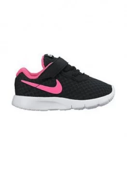 image of Nike Tanjun Infant Trainers - Black/Pink, Size 9