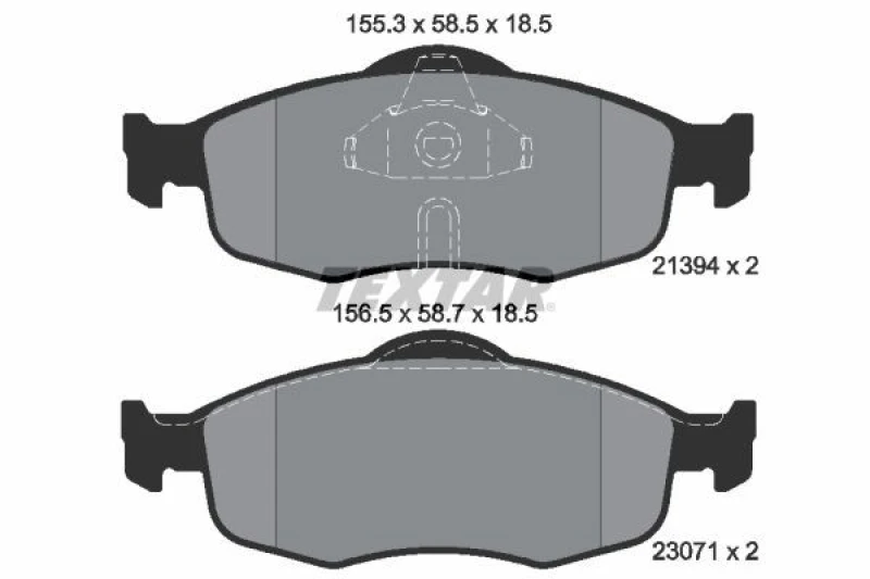Image of Brake pad set TEXTAR 2139408