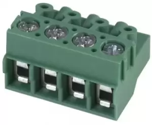 Phoenix Contact Pt 1,5/4-Pvh-5.0 Terminal Block, Pluggable, 4Pos, 14Awg