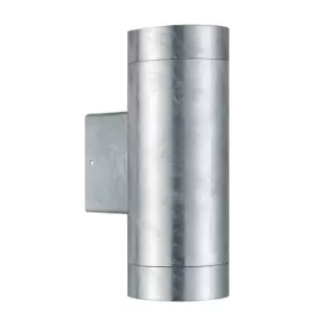 image of Tin Outdoor Up Down Wall Lamp Galvanized IP54 GU10