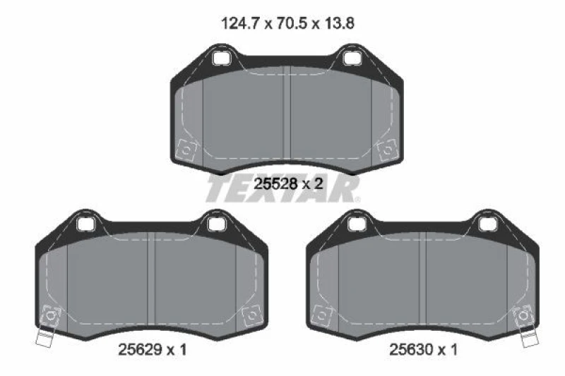 Image of Brake pad set TEXTAR 2552803