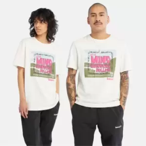 Image of Timberland All Gender Outdoor Graphic Tee In White White Product gender genderless, Size L