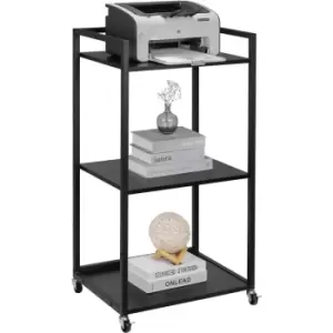 Image of Vevor - Printer Stand with Wheels, Height Adjustable 3 Tier Printer Stand, Printer Cart with Storage Shelves for Printer, Scanner, Fax, Home Office