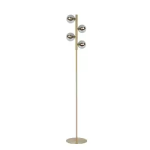 Image of Tycho Retro Floor Lamp - 4xG9 - Matt Gold, Brass