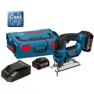 Bosch 18v gst 18VLI Lithium Ion Cordless Jigsaw + 2 x 4.0ah Battery + lboxx