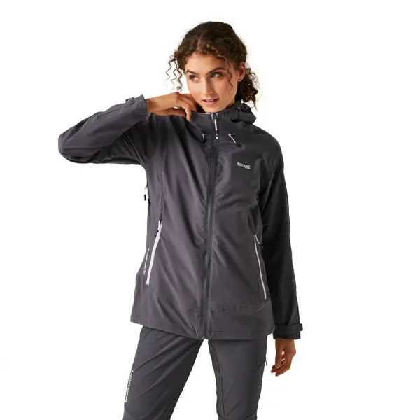 Image of Regatta Womens Okara Full Zip Waterproof Breathable Coat 20 - Bust 45' (114cm) Seal Grey RWW433-038-20