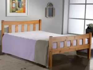 Image of Birlea Miami 4ft6 Double Antique Pine Wooden Bed Frame