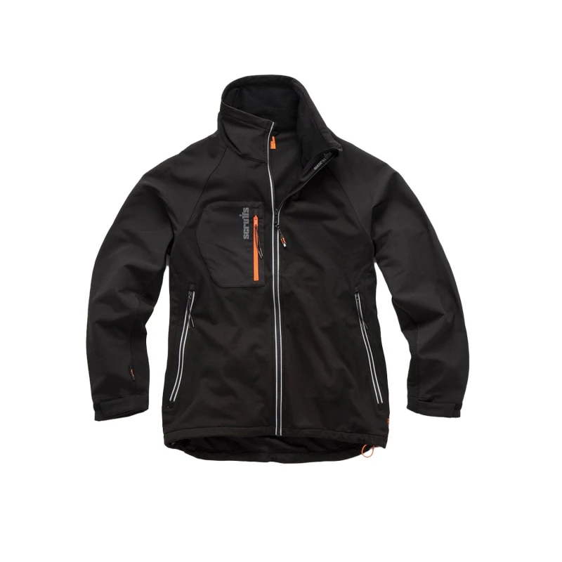 Image of Scruffs Mens Trade Soft Shell Jacket in Black Size: Small Black Male S