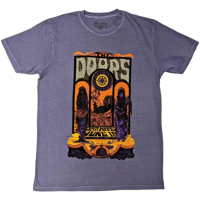 Image of The Doors Mens Sacramento Embellished T-Shirt in Purple Size: 2XL Purple Male 2XL