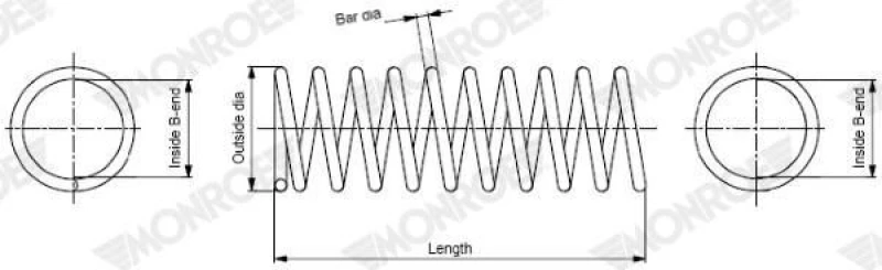 Image of MONROE Coil spring MONROE SE0026