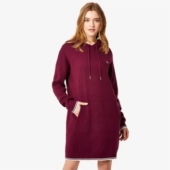 image of Jack Wills Wigton Knitted Hoodie Dress - Damson