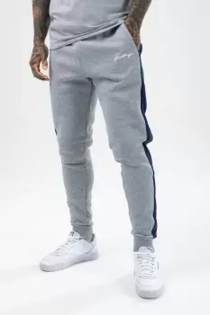 image of HYPE MENS GREY ATHLETE SCRIBBLE JOGGERS