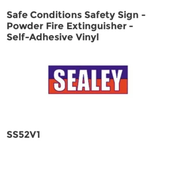 Image of Safe Conditions Safety Sign - Powder Fire Extinguisher - Self-Adhesive Vinyl