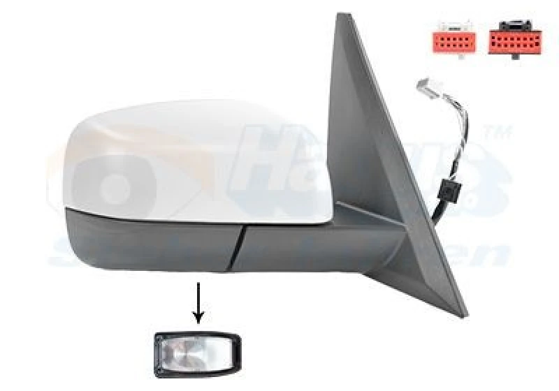 Image of VAN WEZEL Wing mirror VAN WEZEL 0243828