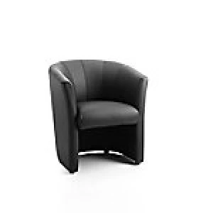 image of Reception Seating Neo Single Tub Black Leather