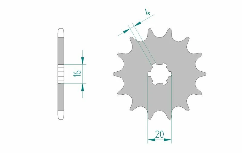 Image of AFAM Steel Standard Front Sprocket 30200 - 520