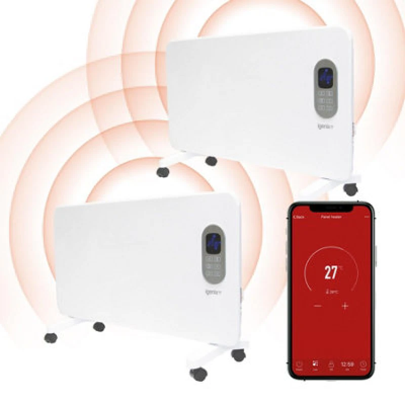 Image of Igenix Smart Electric Panel Heater (Pack of 2) White