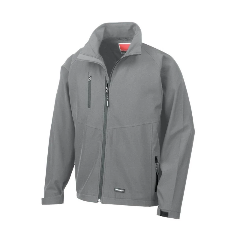 Image of Result Result Men 2 Layer Base Softshell Breathable Wind Resistant Jacket in Silver Size: X-Small Silver XS Male 5055747553734