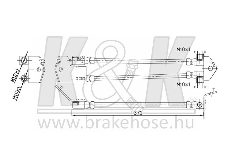 Image of K&K FT2547 Brake Hose Brake Hose (83)