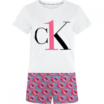Image of Calvin Klein CK1 Short Sleeve Set - Floral/Print Sm