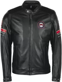 Image of Helstons Elron Motorcycle Leather Jacket, black, Size 2XL, black, Size 2XL