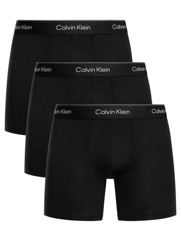 Image of Calvin Klein 3 Pack Icon Boxer Briefs Black L