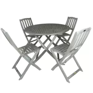 Image of Charles Bentley FSC Acacia Washed Wood 4 Person Dining Set