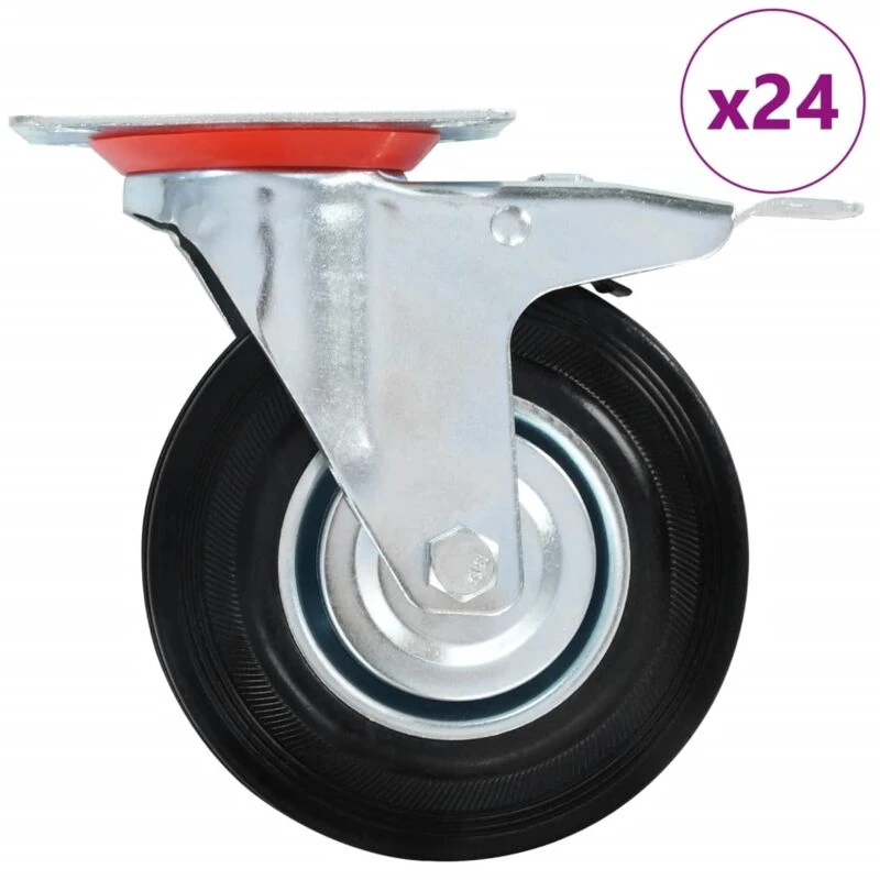 Image of VIDAXL 24 pcs Swivel Casters 125mm Vidaxl 8719883717715
