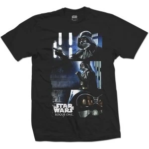 Image of Star Wars - Rogue One Darth Triptych Unisex Large T-Shirt - Black
