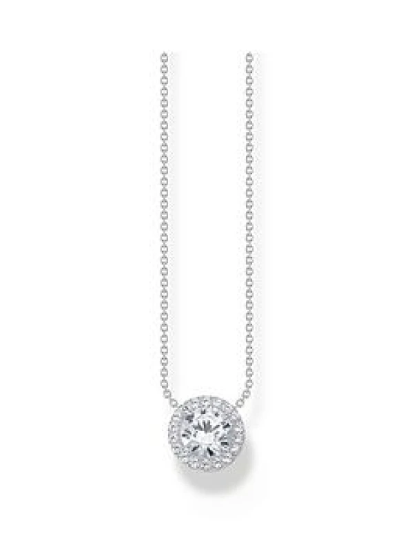 Image of THOMAS SABO Silver White Zirconia Halo Necklace