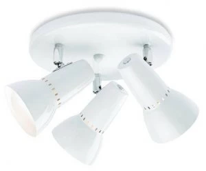 Image of 3 Light Flush Light White