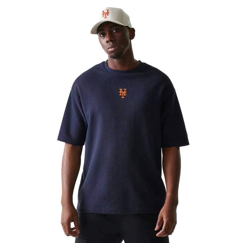 Image of new era MLB Waffle New York Mets T-Shirt Bleu Male XL
