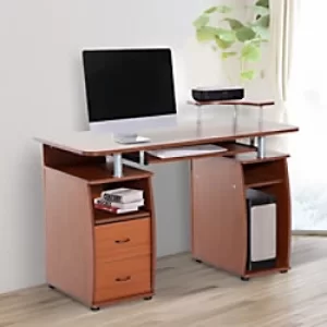 Image of HOMCOM Computer Table Brown 1,200 x 550 x 850 mm
