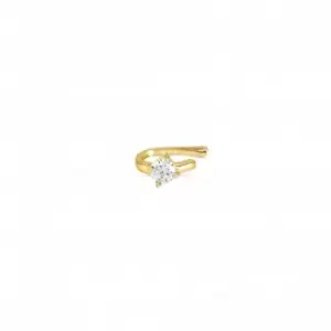 Sentimental Cubic Zirconia Shape Round Yellow Gold Earcuff 149209/016