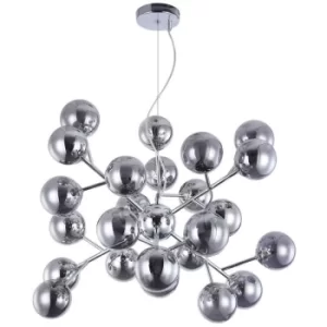 Image of Dallas Ceiling Pendant Lamp Chrome, 24 Light, G9