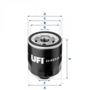 image of 2345300 UFI Oil Filter Oil Spin-On