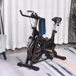 Image of HOMCOM Steel Stationary Bike 5-Level Exercise Bike w/ LCD Monitor