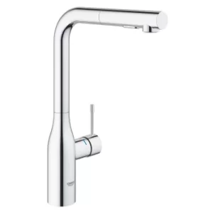 image of Grohe Chrome Single Lever Pull Out Spray Kitchen Mixer Tap