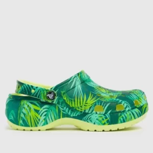 image of Crocs Green Classic Tropical Sandals