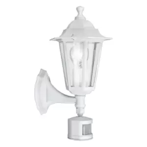 image of Laterna 5 - 1 Light Outdoor Wall Lantern with pir sensor White IP44, E27 - Eglo