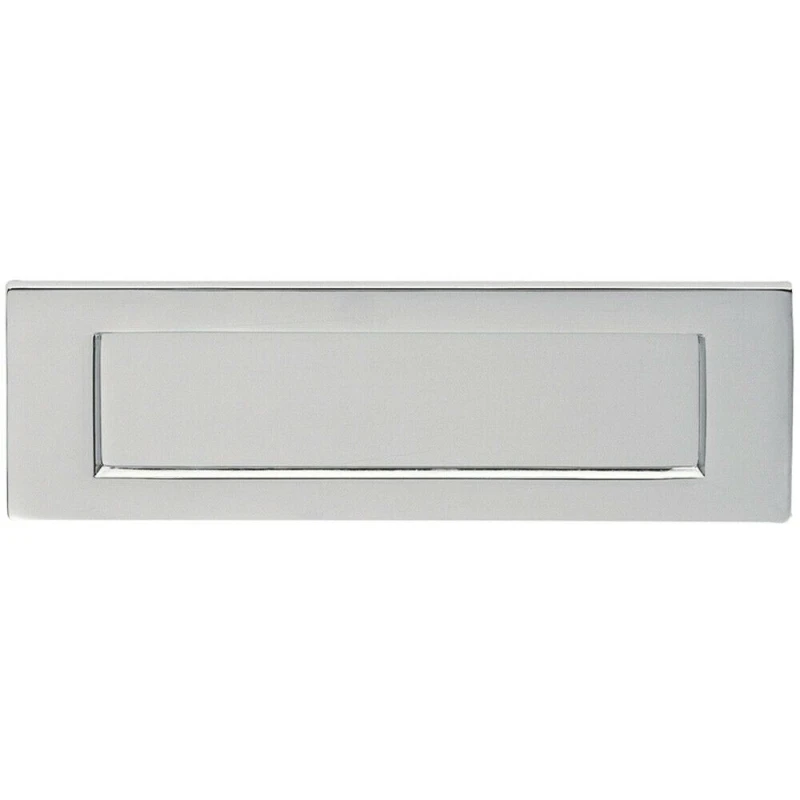 Image of Loops Inward Opening Letterbox Plate 325mm Fixing Centres 358 x 113mm Polished Chrome Multi