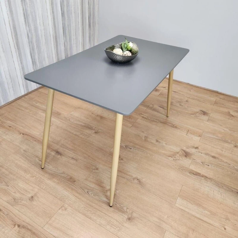Image of KOSY KOALA KOSY KOALA Grey Wood Rectangle Dining Table Kitchen Table Modern Wood Style Dinner Table Only Grey One Size Unisex 5060711580654