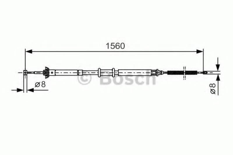 Image of Handbrake cable Bosch 1 987 477 925