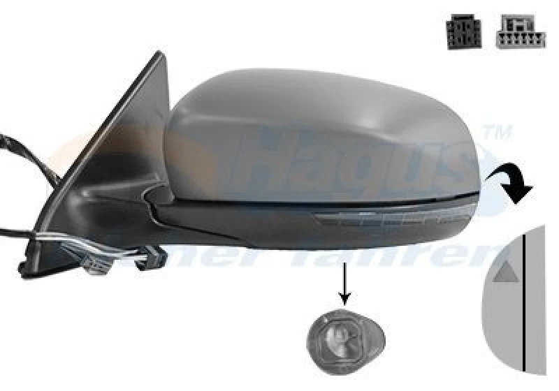 Image of VAN WEZEL Wing mirror VAN WEZEL 2128827