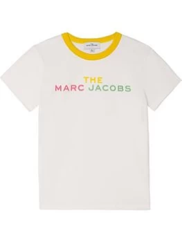Image of Little Marc Jacobs Girls Organic Cotton Jersey Logo T-Shirt - White