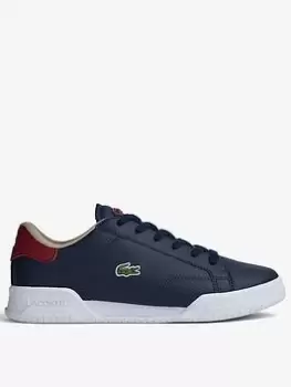 Image of Lacoste Juniors' Lacoste Twin Serve Trainers, Blue, Size 3 Older