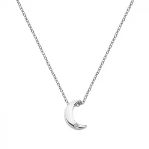 Image of Hot Diamonds Silver Rhodium Diamond Moon Pendant