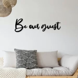 Image of Be Our Guest Black Decorative Metal Wall Accessory