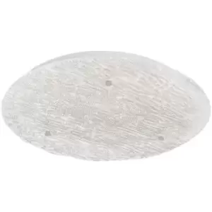 Image of Merano - Colorado Decorative Flush Ceiling Light White Metal, Glass LED 40W 2400Lm 3000K